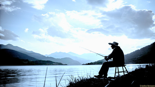 Carinzia Lake Ossiach Pescatore, photograph by Cristoforo Bonissone