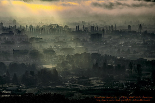 A fog day in Rieti Valley (Italy), photograph by Cristoforo Bonissone